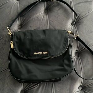Michael Kors Black Nylon Crossbody Removable/Adjustable Strap Purse Bag